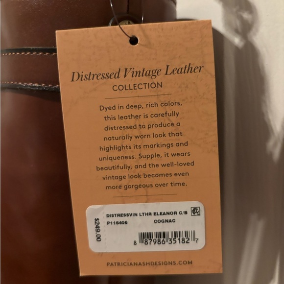 NWT Patrica Nash Brown Leather Bucket Bag - Picture 4 of 4